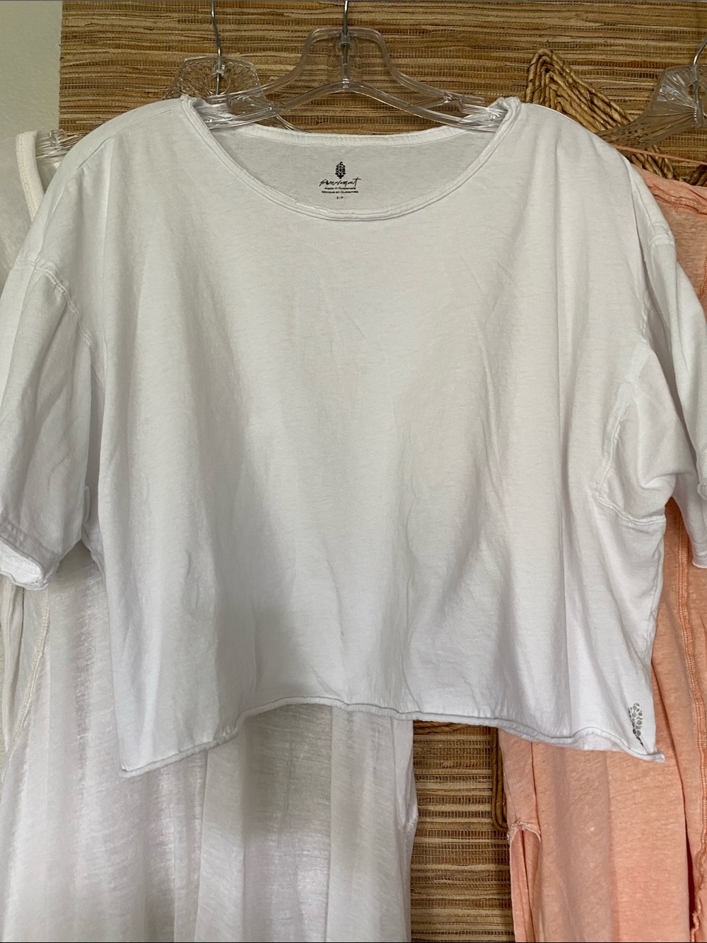 BUNDLE 3 Free People FP Oversized Short Sleeve Soft Tee Shirt Tops Peach S/M - Picture 7 of 16